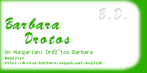 barbara drotos business card